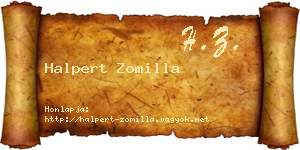 Halpert Zomilla névjegykártya